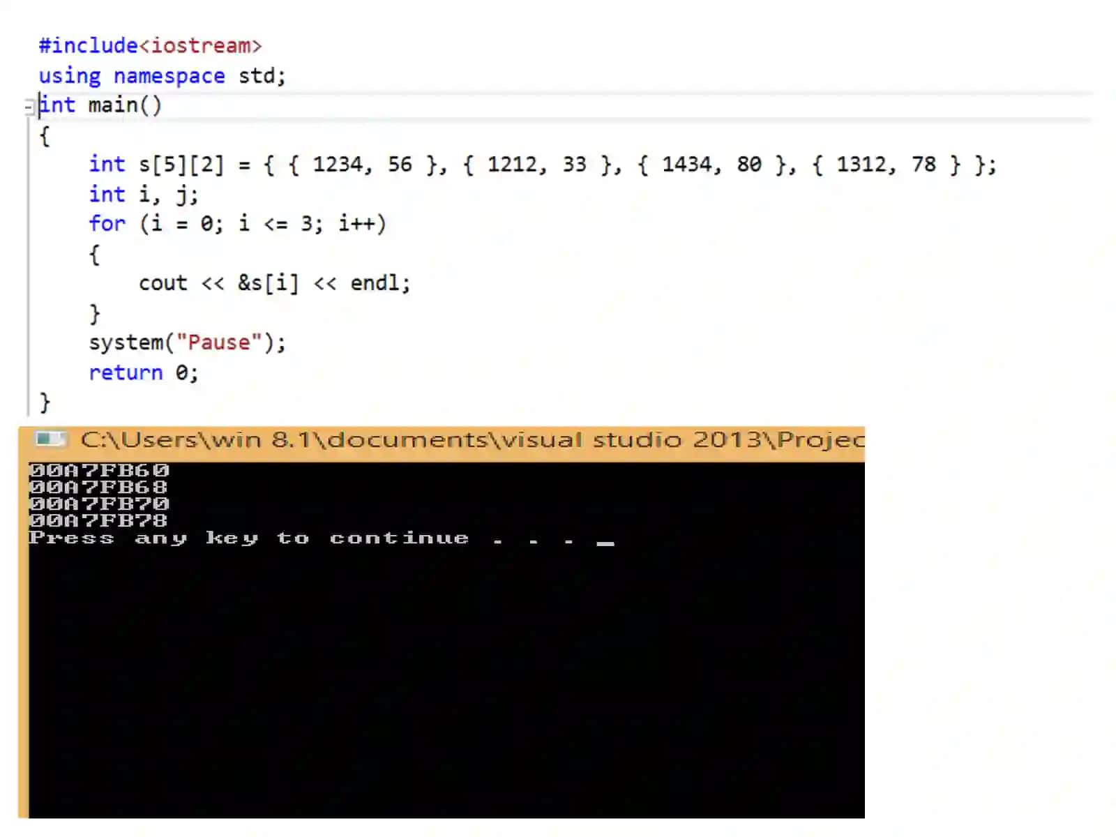 Pointers and 2D Arrays 3