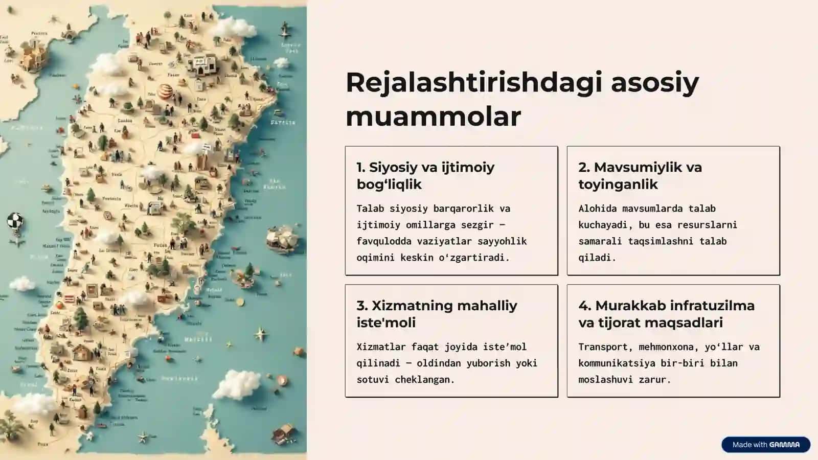 Turistik mahsulotni samarali rejalashtirish muammolari 3