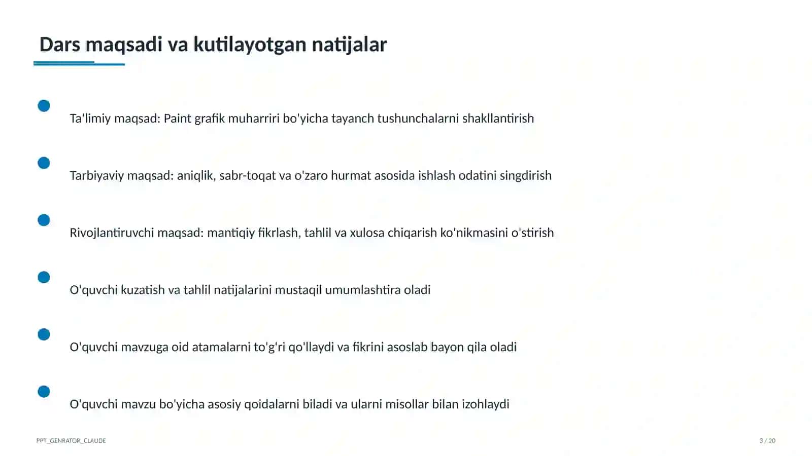 Paint grafik muharriri (5-sinf) 3