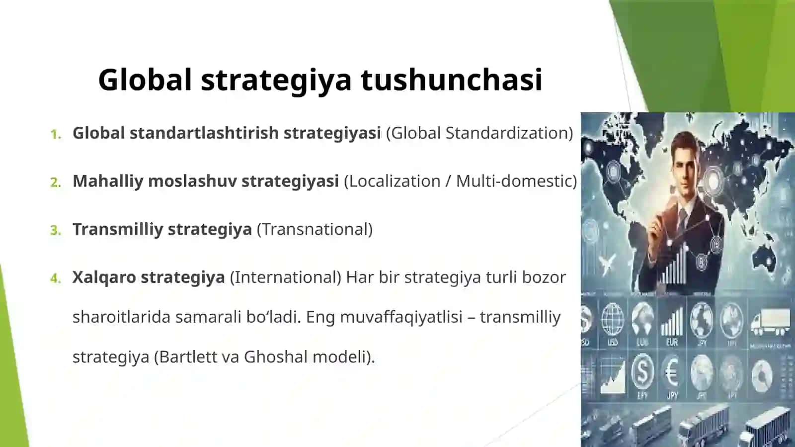 Global strategiyalar va xalqaro bozorlar 3