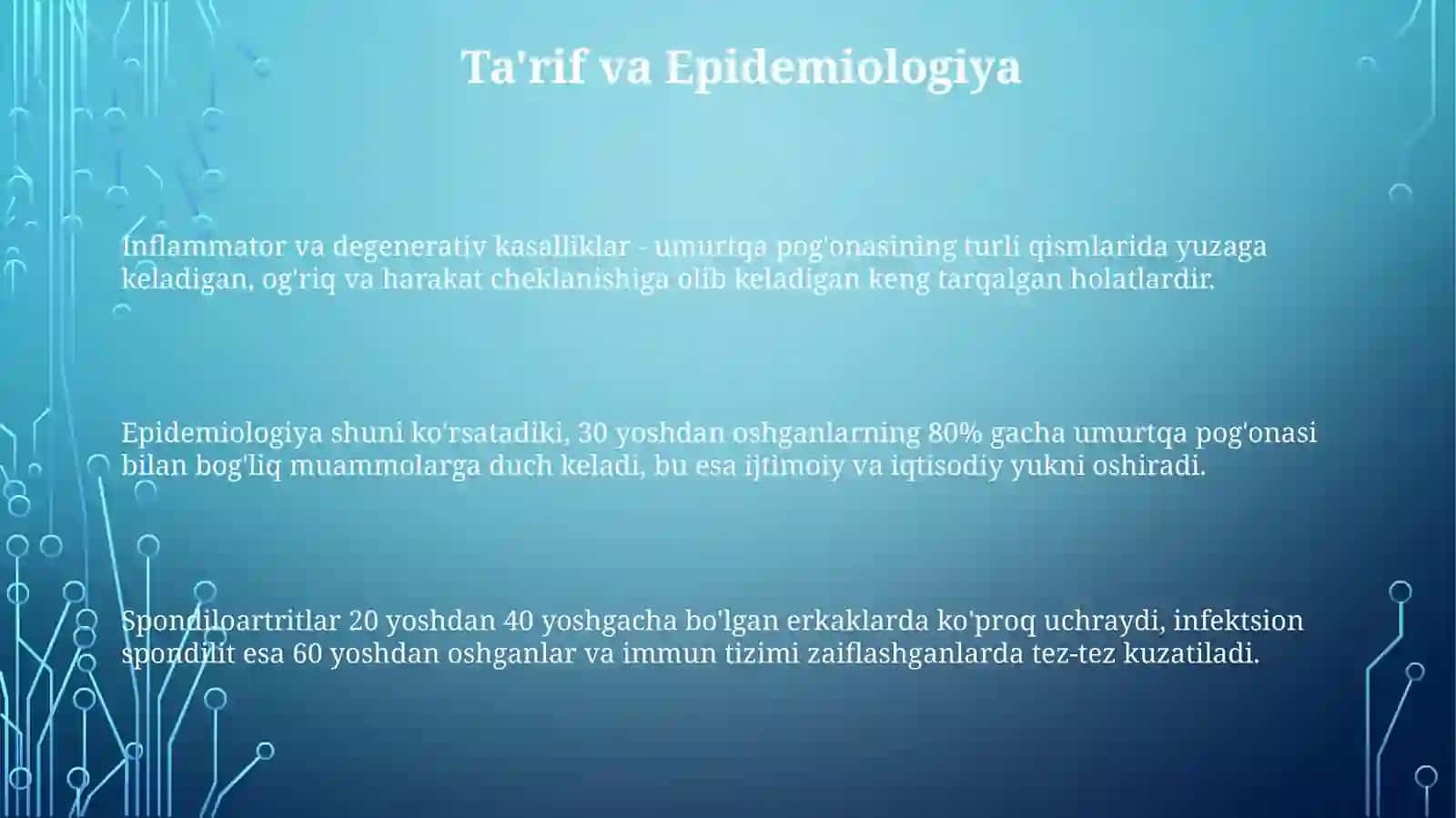 Umurtqayallig‘lanishvadegenrativ-distrofikkasalliklari.Radiologiyafanidan 3