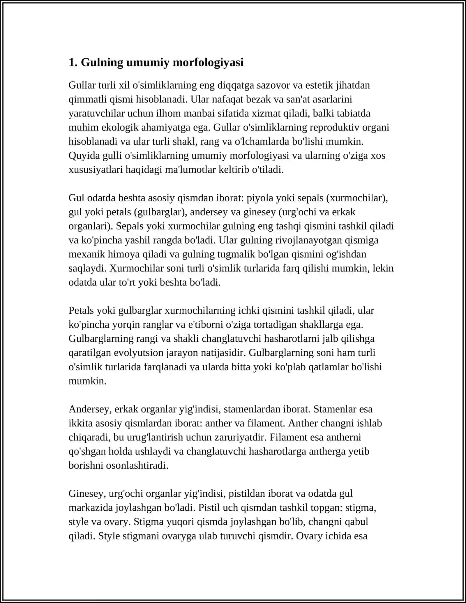 GUL TUZILISHINI ÓRGANISH 3