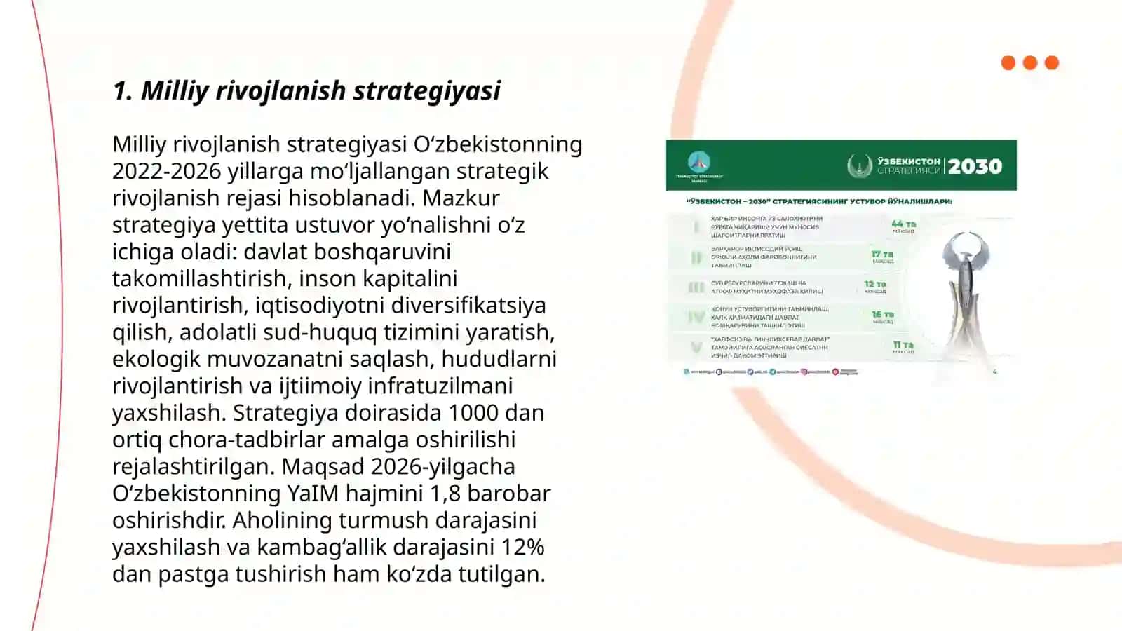 Oʻzbekiston ijtimoiy siyosatining strategiyasi va ustuvor yo'nalishlari 3