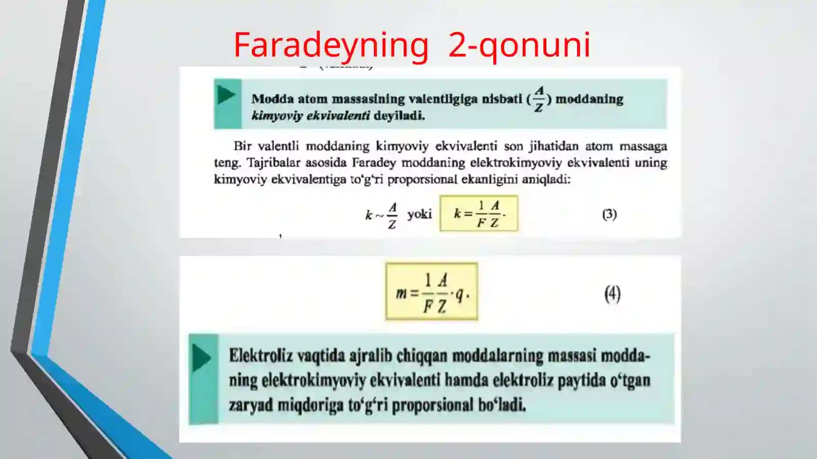 Faradey qonunlari to'g'risida masalalar yechish 3