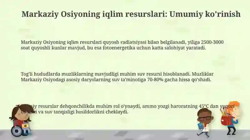Markaziy Osiyoning iqlimiy resurslari 3
