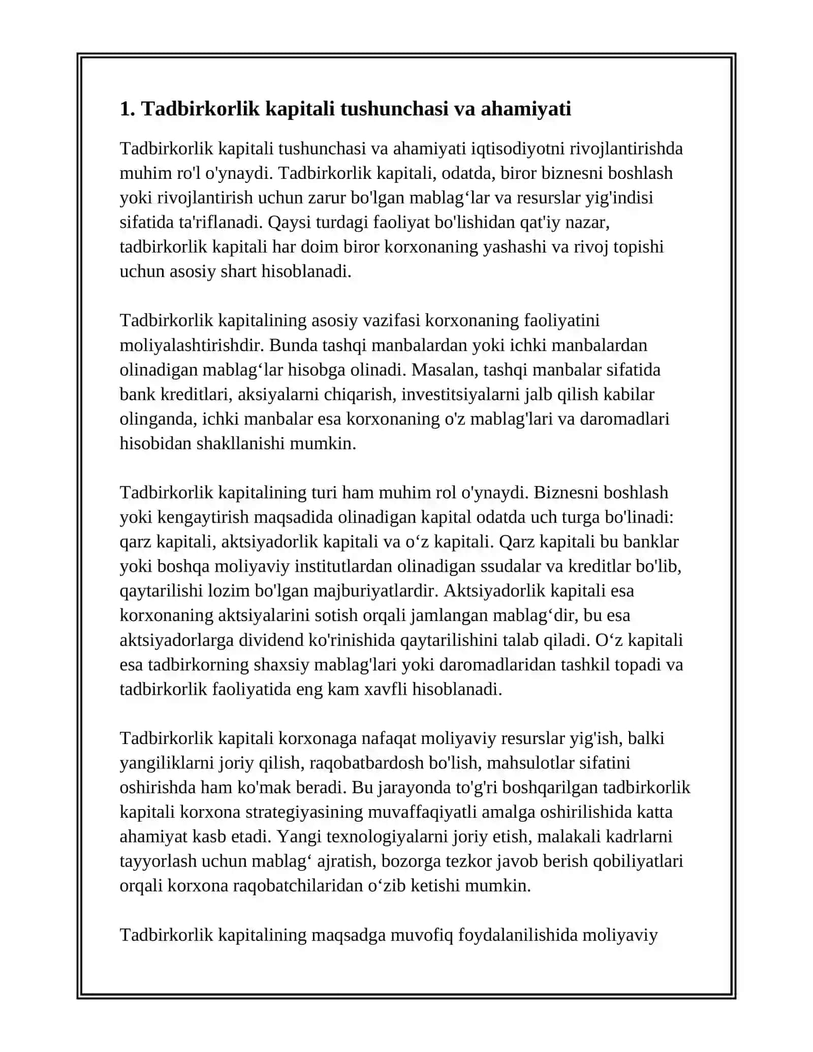 TADBIRKORLIK KAPITALI 3