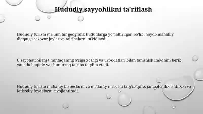 Mintaqaviy turizmning o'ziga xosligi 3