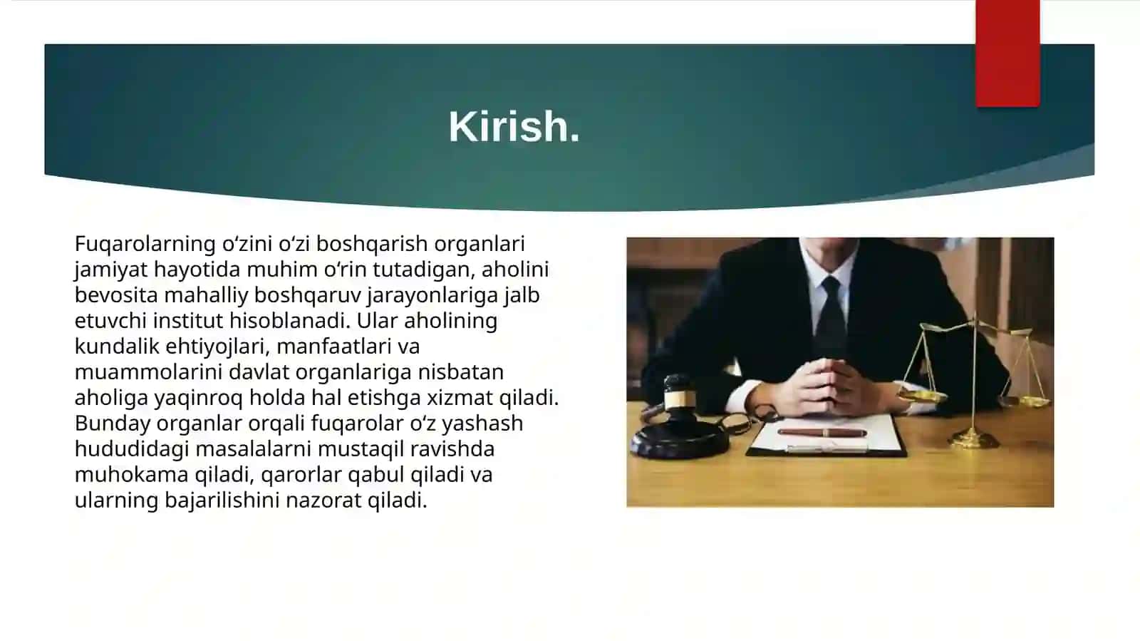 Fuqarolarning o‘zini o‘zi boshqarish organlari tizimlari, vakolatlari hamda faoliyat prinsiplari 3