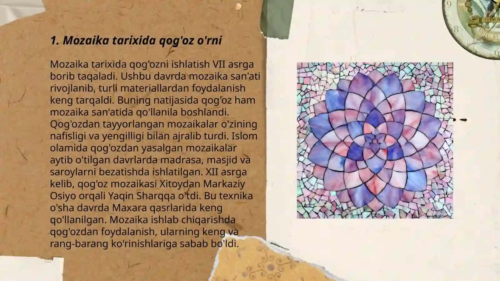 Qogʻozdan mozaika yasash 3