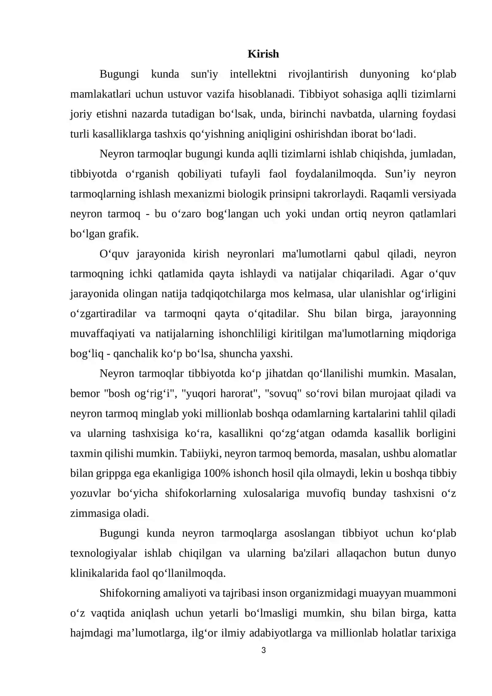 TIBBIYOTDA SUN’IY INTELLEKTNING O’RNI 3