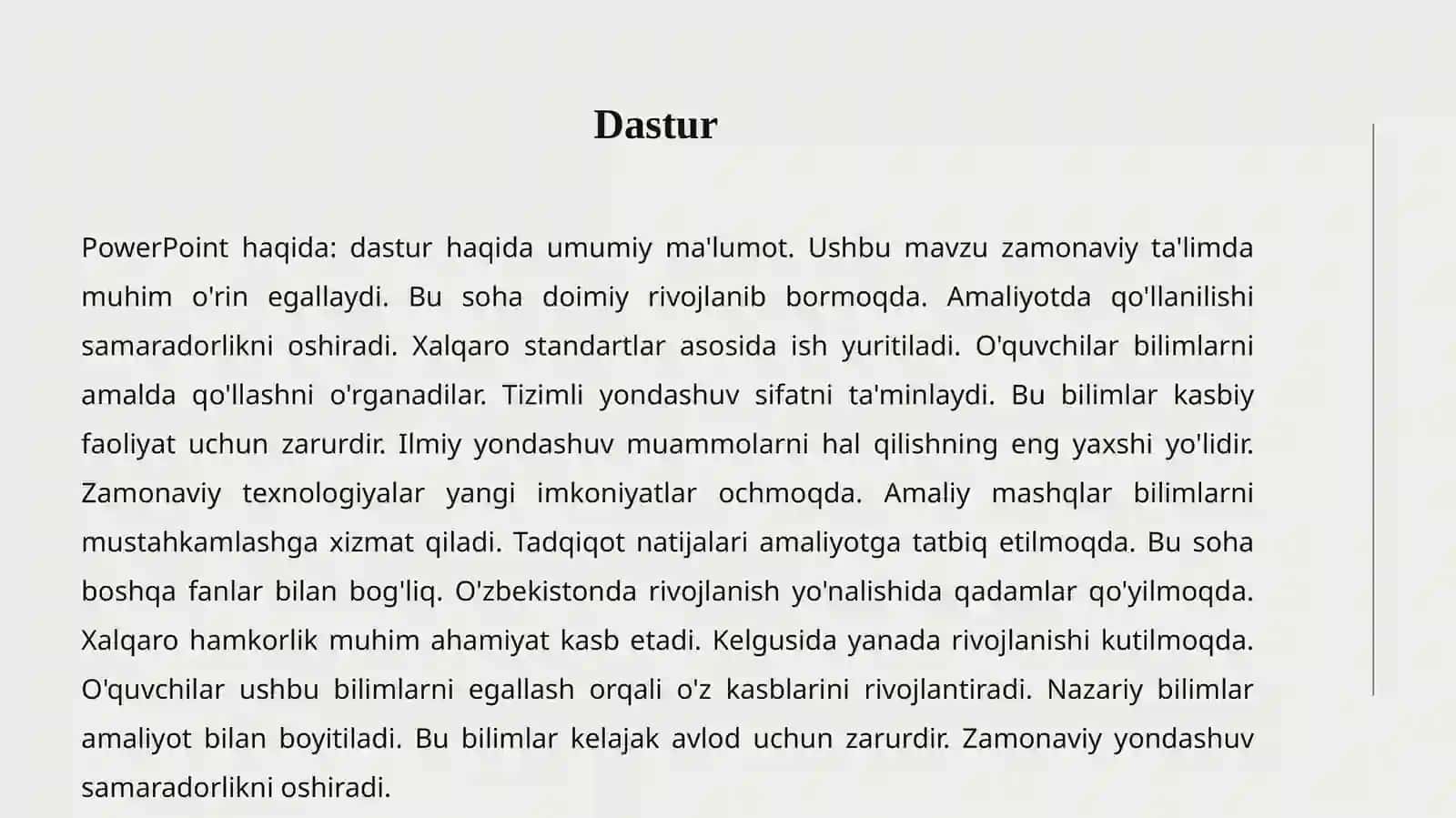 POWERPOINT QO'LLANMA 3