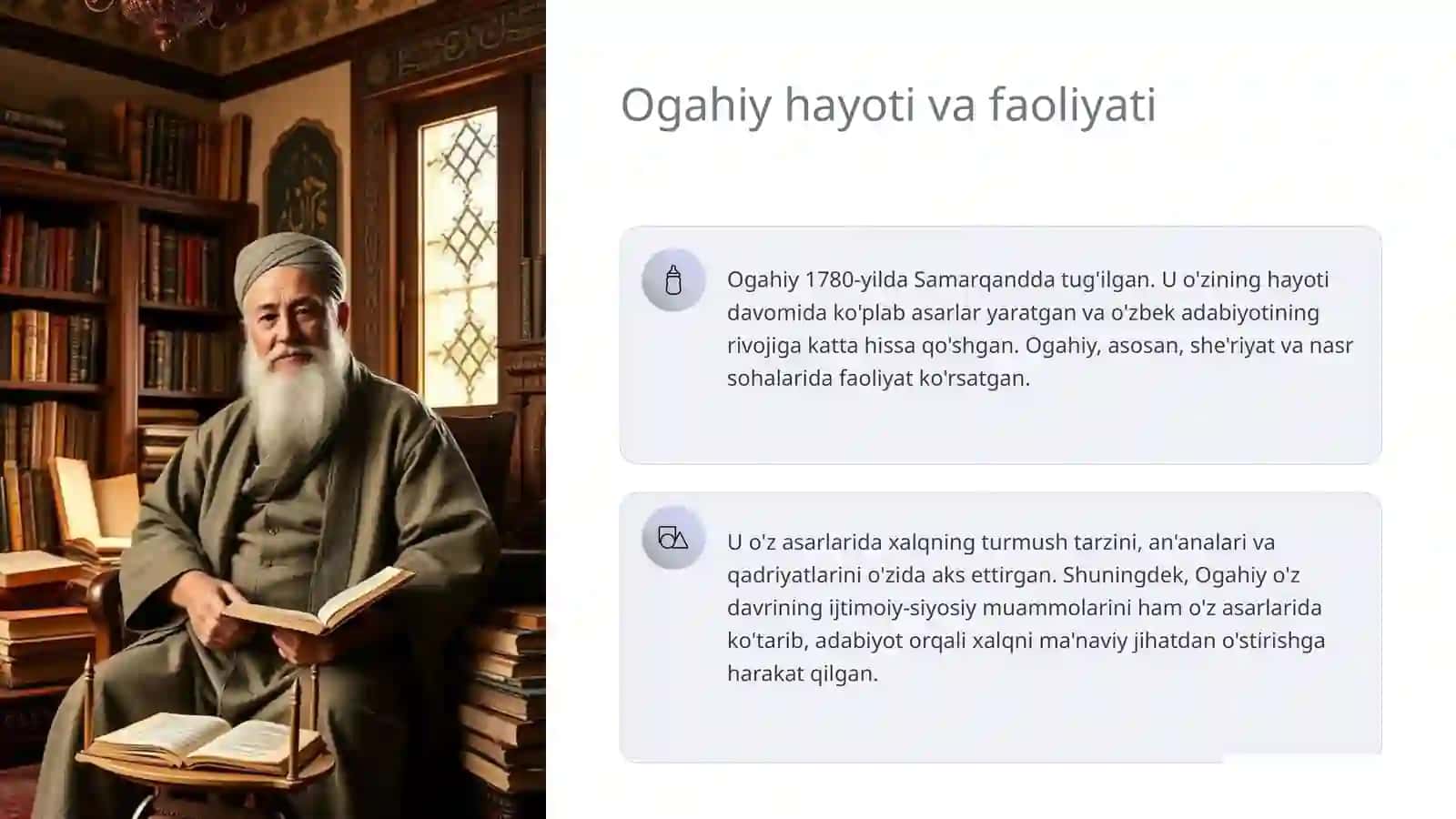 Ogahiy hayoti va ijodi 3