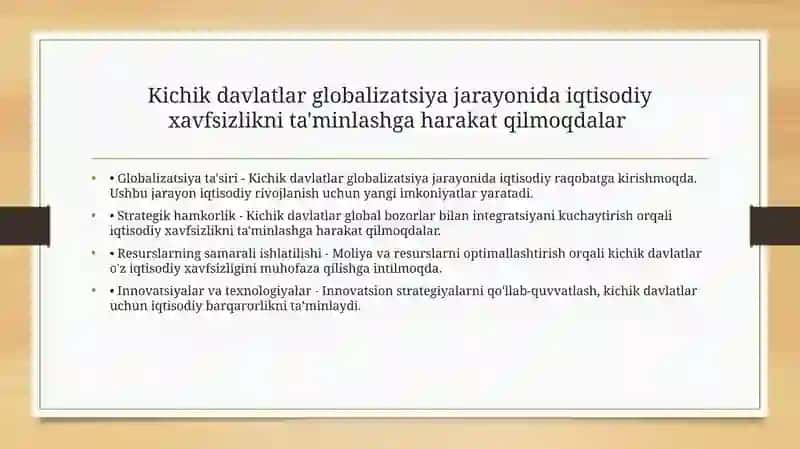 Kichik davlatlar iqtisodiy xavfsizlik 3