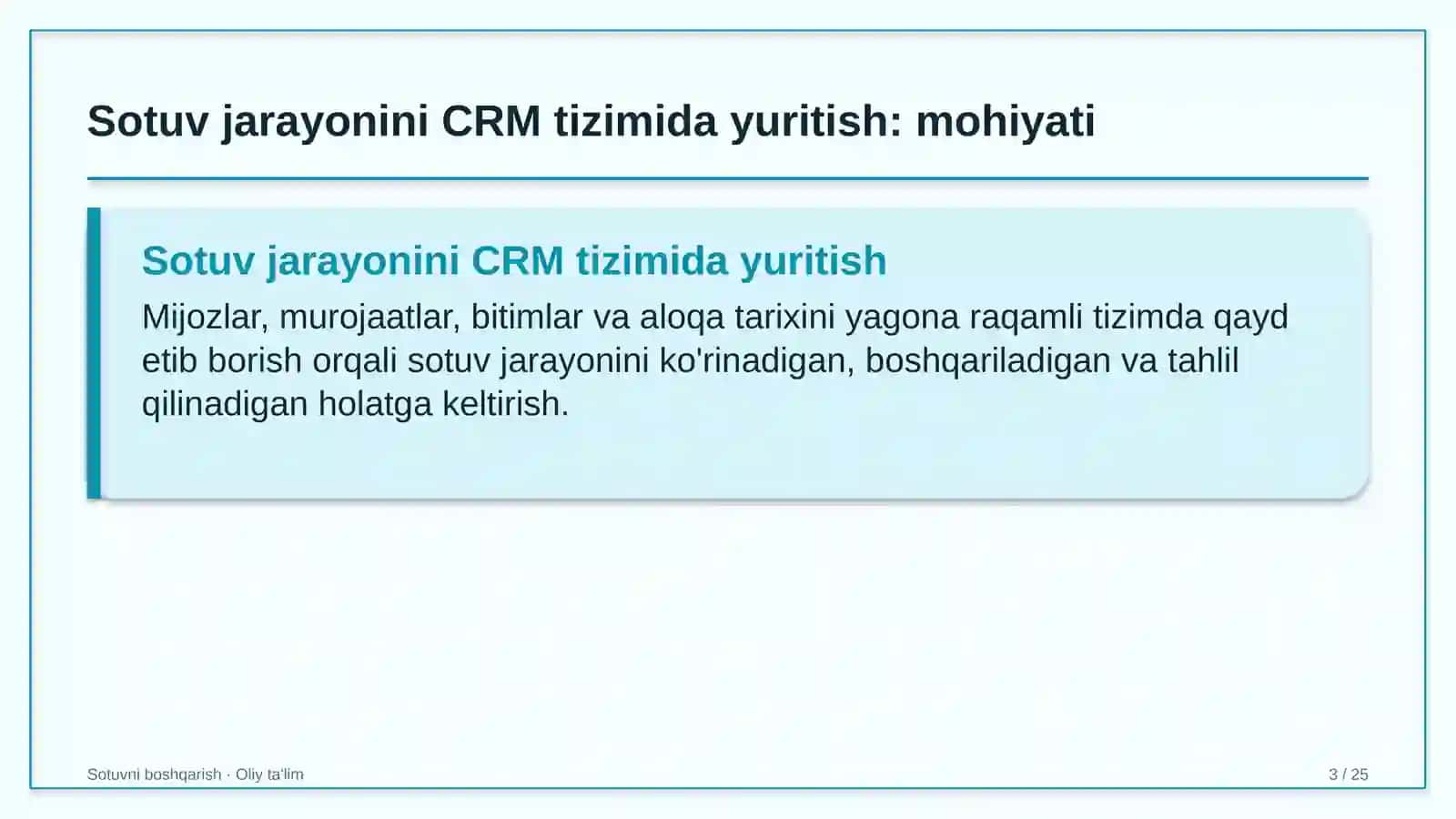 Energetika nazorati inspeksiyalarida sotuv jarayonini CRM tizimida yuritish 3