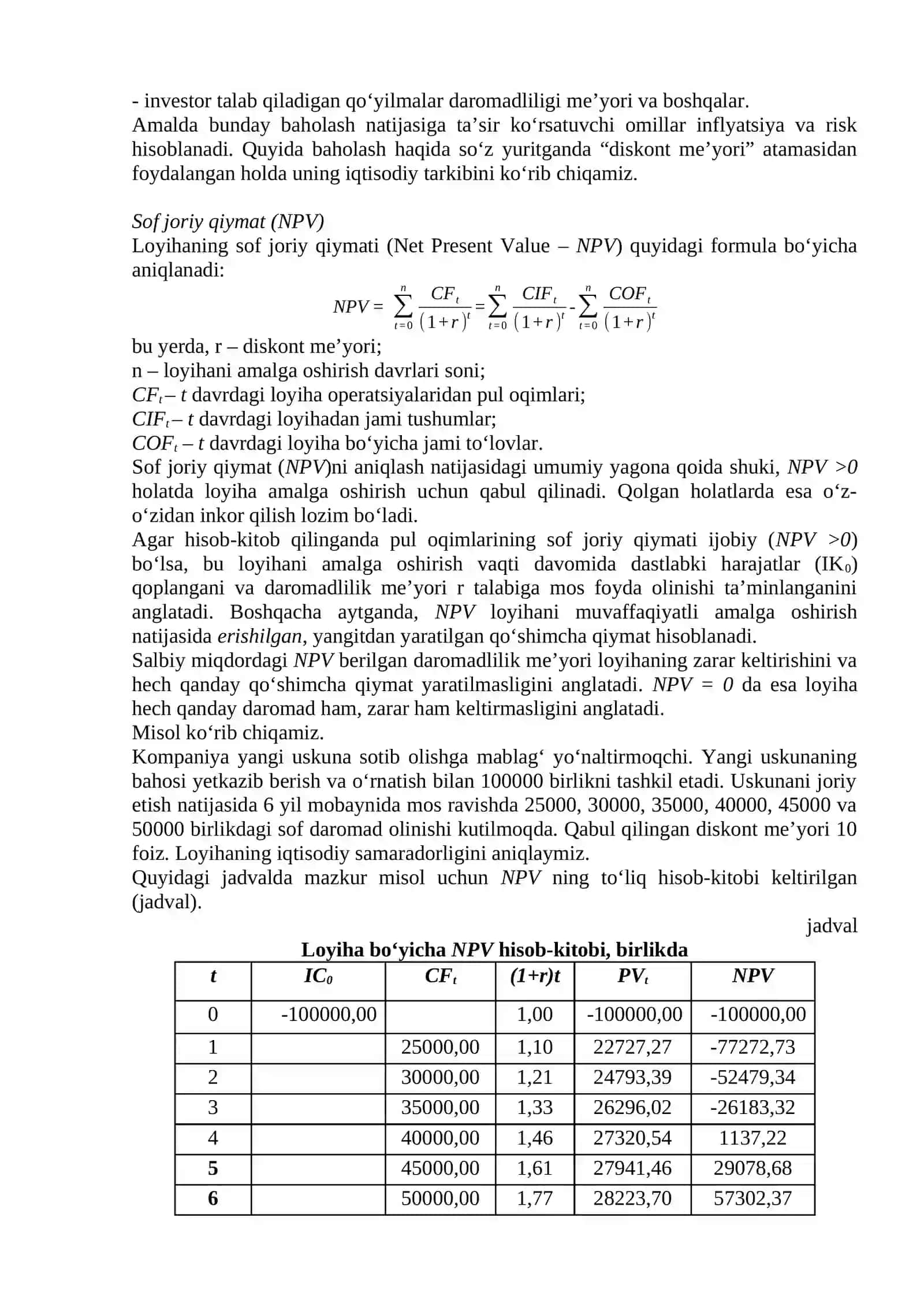23-mavzu. Investitsion baholash usullari 3