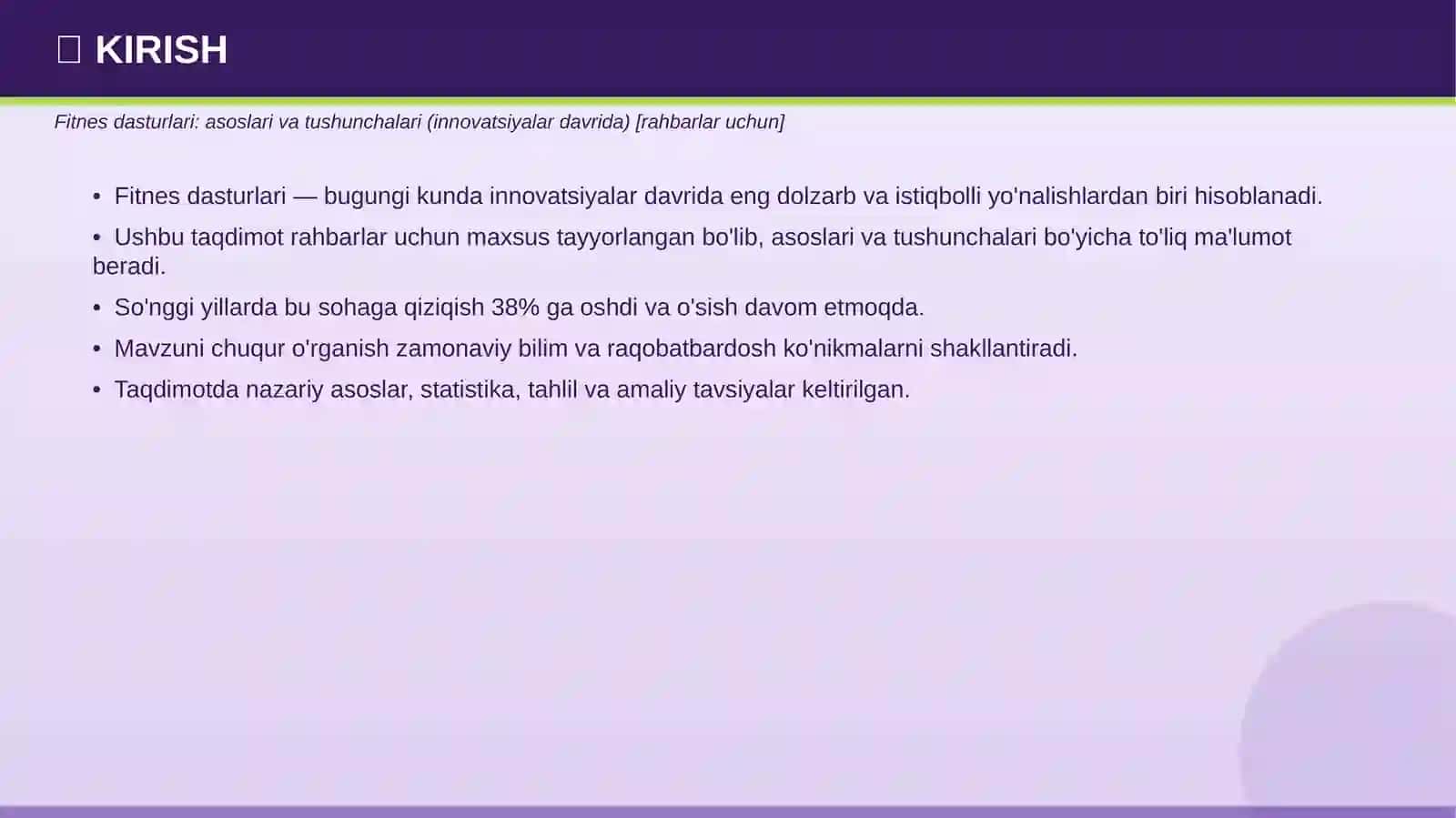 FITNES DASTURLARI 3