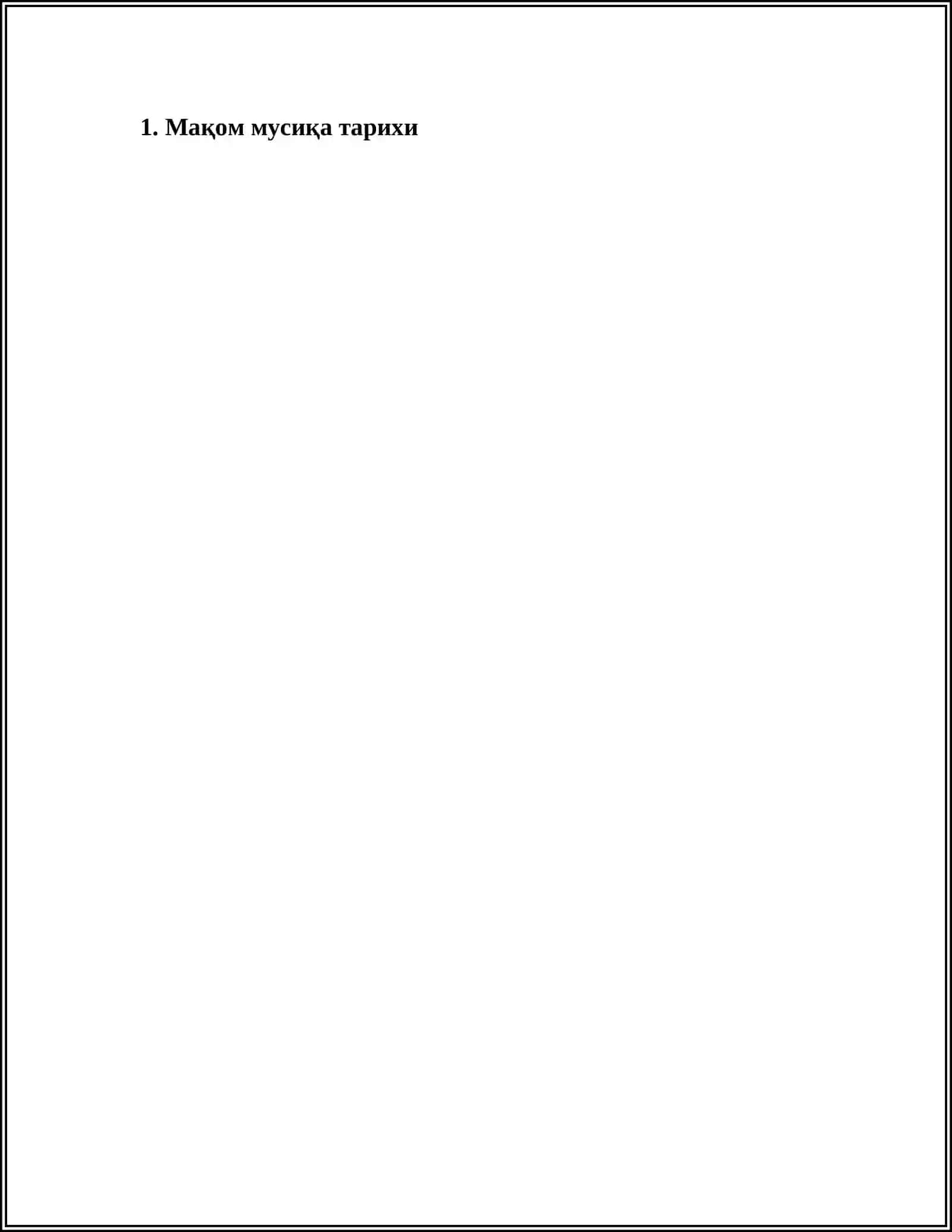 REFERAT Mavzu: MAQOM 3