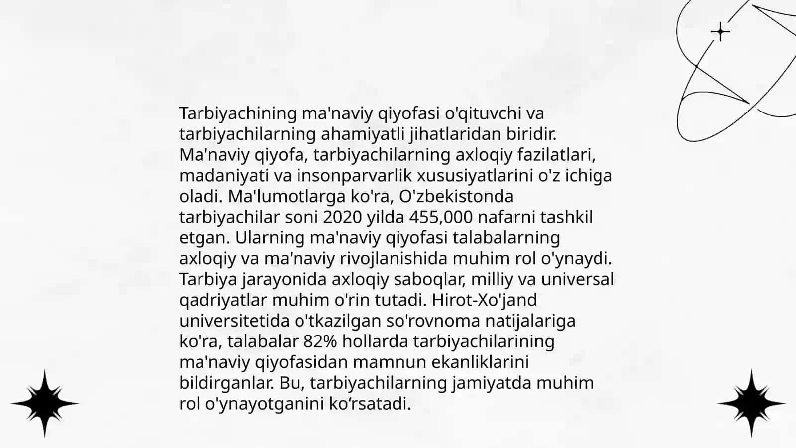 Tarbiyachi shahsiga qoyilgan talablar 3