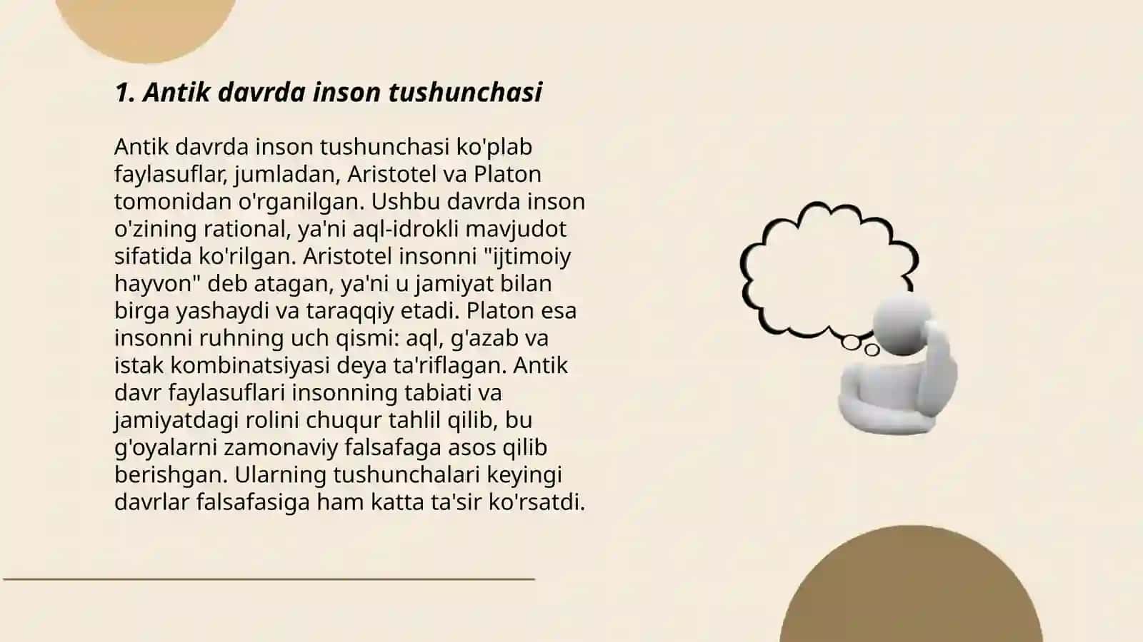 Antik davrda va o'rta asrlar falsafasida inson falsafasi 3