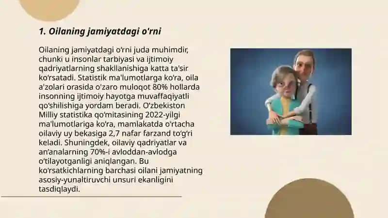 Oilaning jamiyatdagi o'rni 3