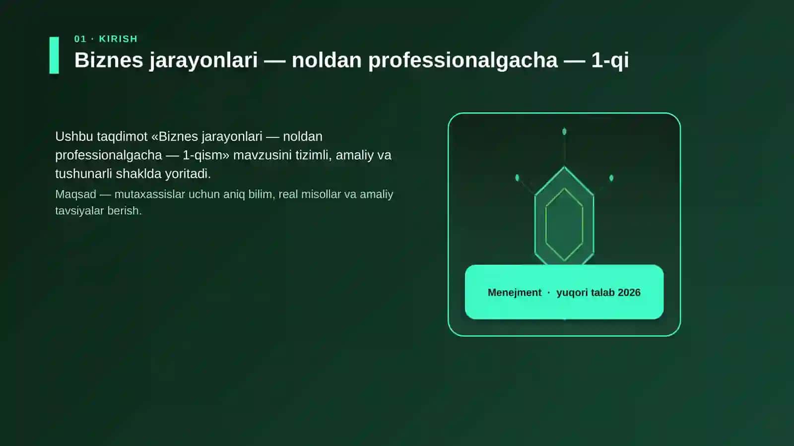 Biznes jarayonlari — noldan professionalgacha — 1-qism 3