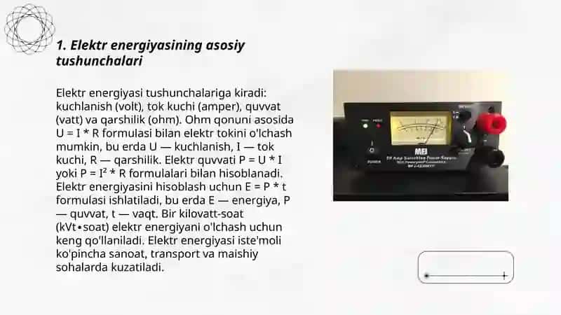 Korxonalarning elektr ta’minoti asoslari 3