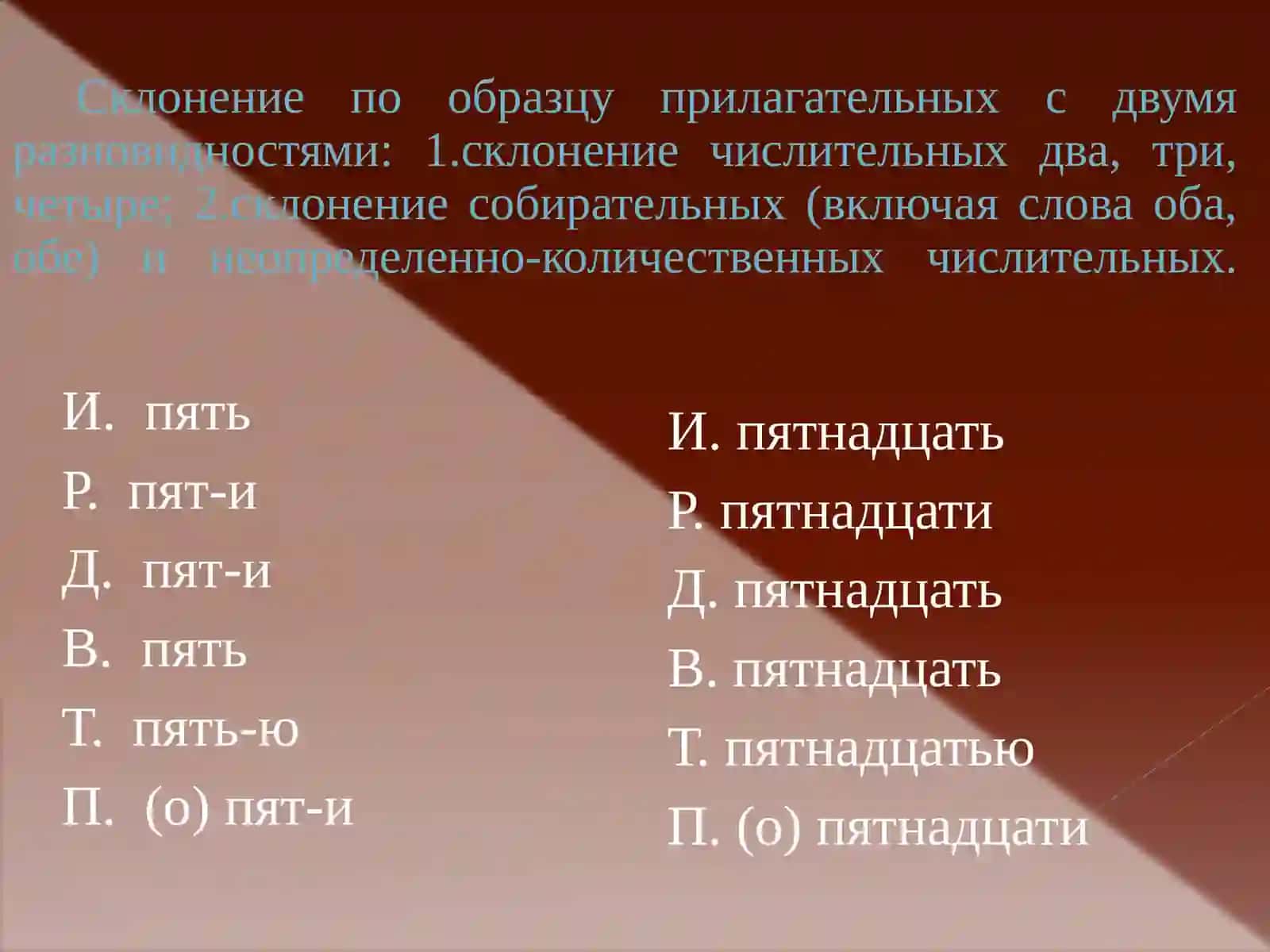 Употребление имен числительных 3