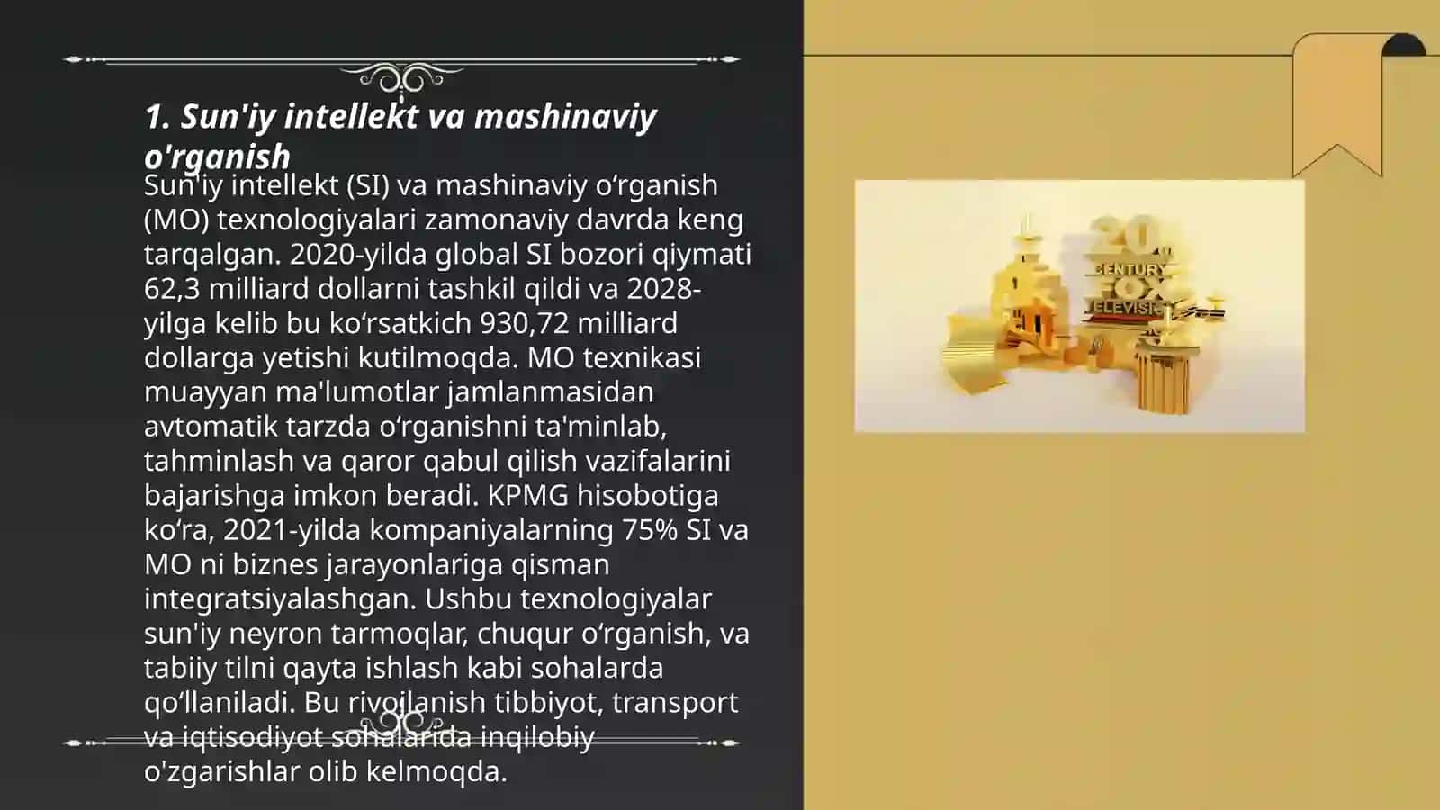 Sun'iy intellekt va mashinaviy o'rganish 3