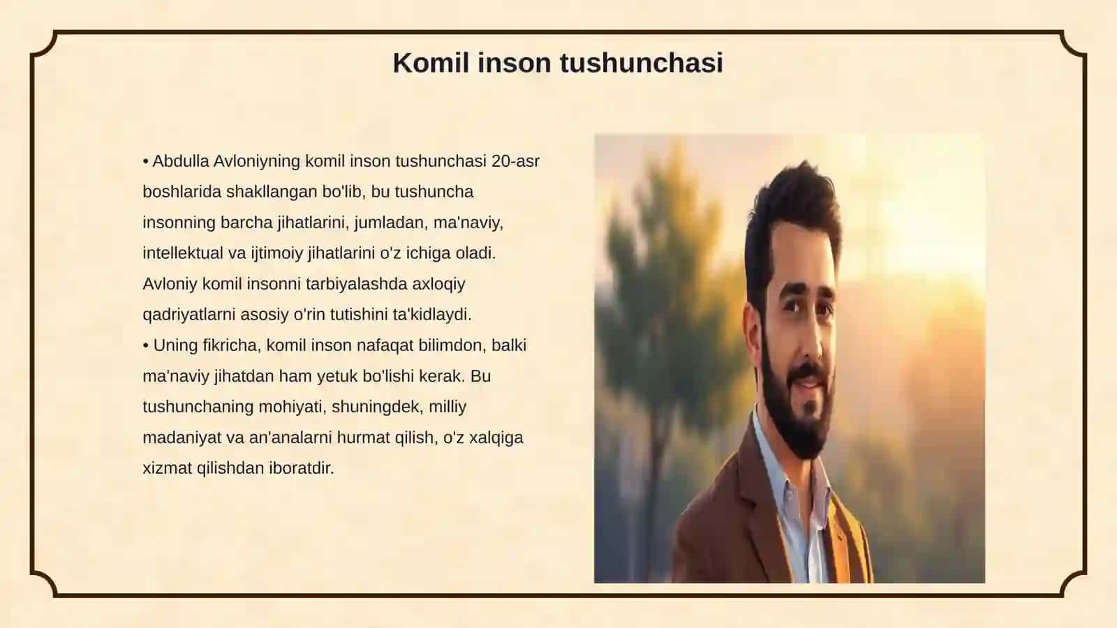 Abdulla Avloniyning komil inson haqidagi qarashlari 3