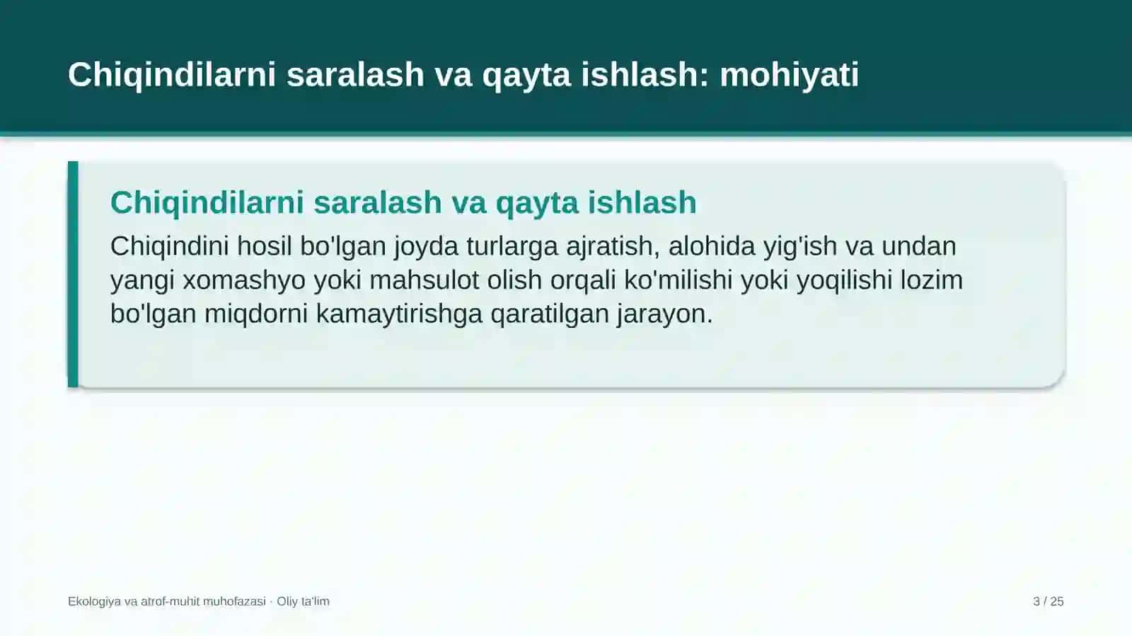 Yog'-moy sanoatida chiqindilarni saralash va qayta ishlash 3