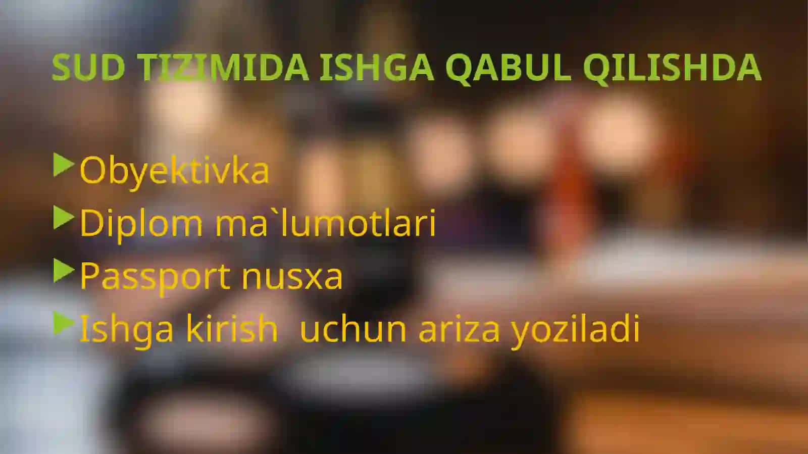 Ishga  kirish datalab qilinadigan hujjatlar (Sud tizimida) 3