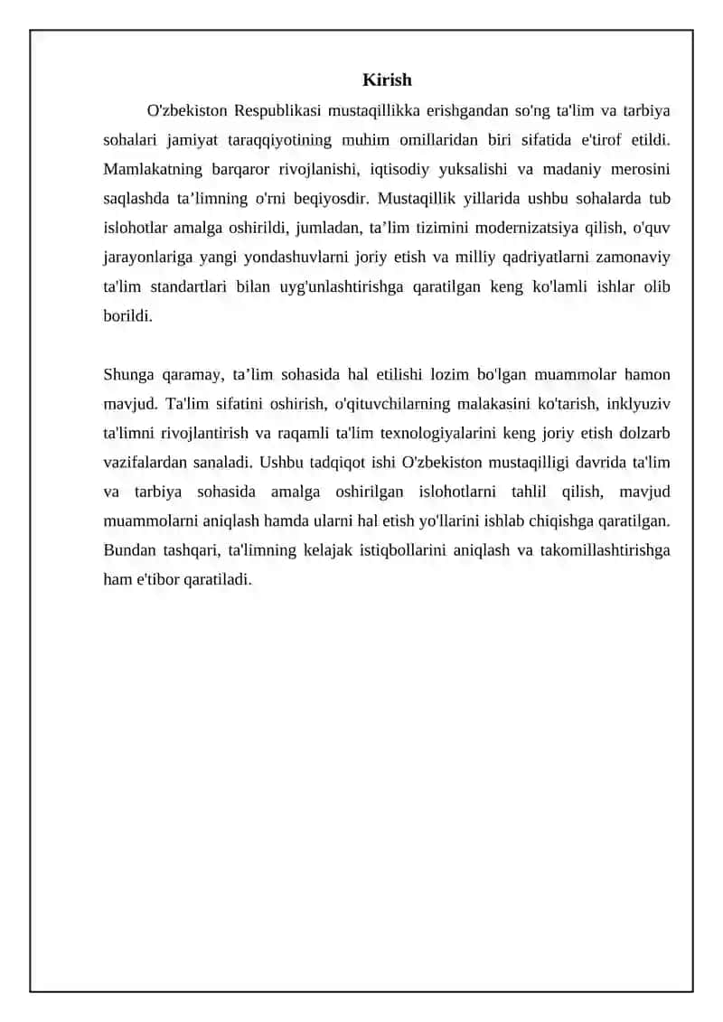 Oʻzbekiston mustaqilligi va ta'lim tarbiyaga yangi yondashuvlar 3