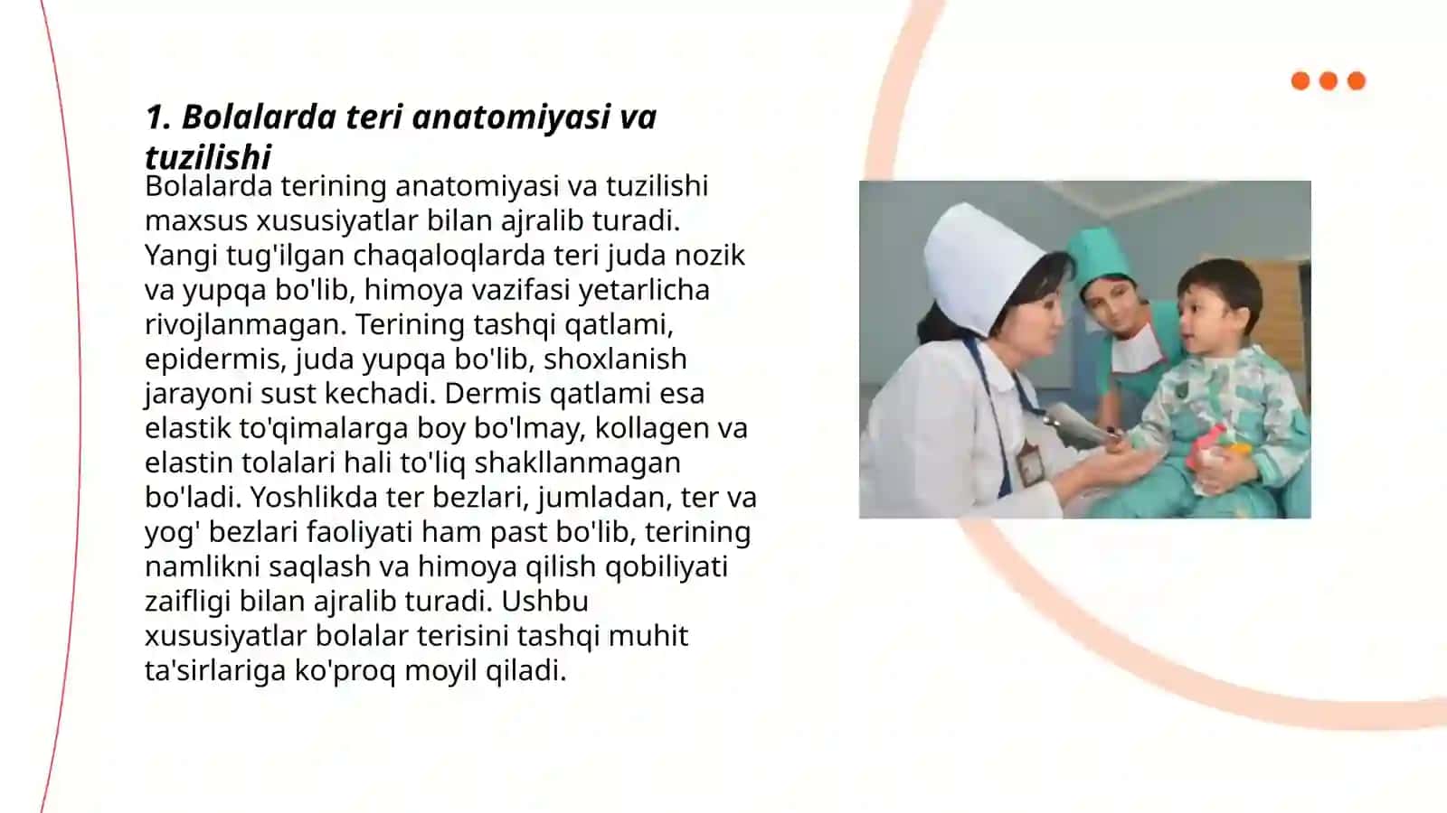 Bolalarda teri va teri osti yogʻ toʻqimasi anatamo fiziologik xususiyatlari va zararlanish semiotikasi 3