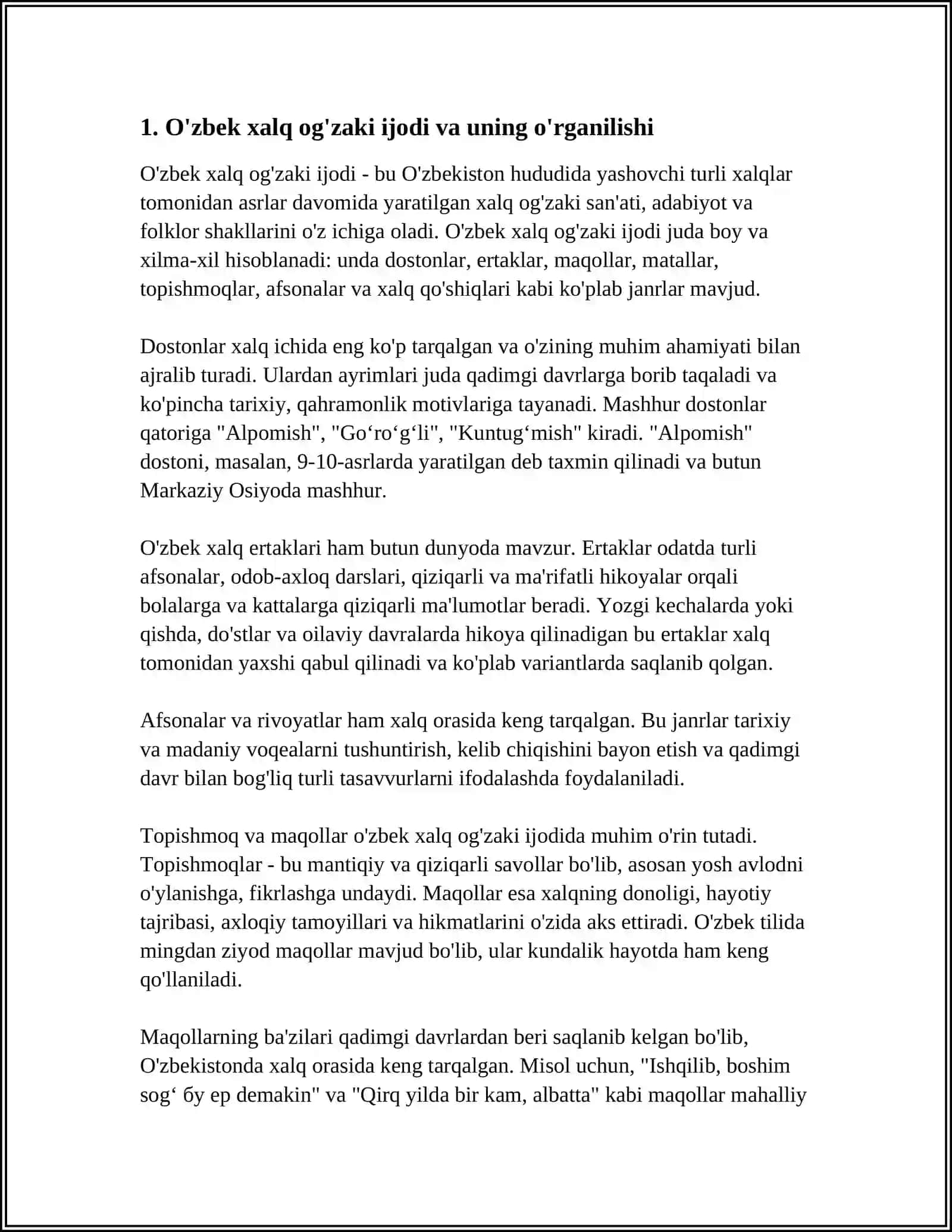 O'ZBEK FOLKLORSHUNOSLIGINING TADRIJIY TARAQQIYOTI 3