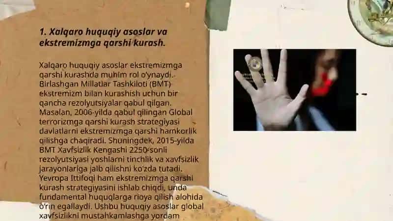 Xalqaro huquqiy asoslar va ekstremizmga qarshi kurash 3