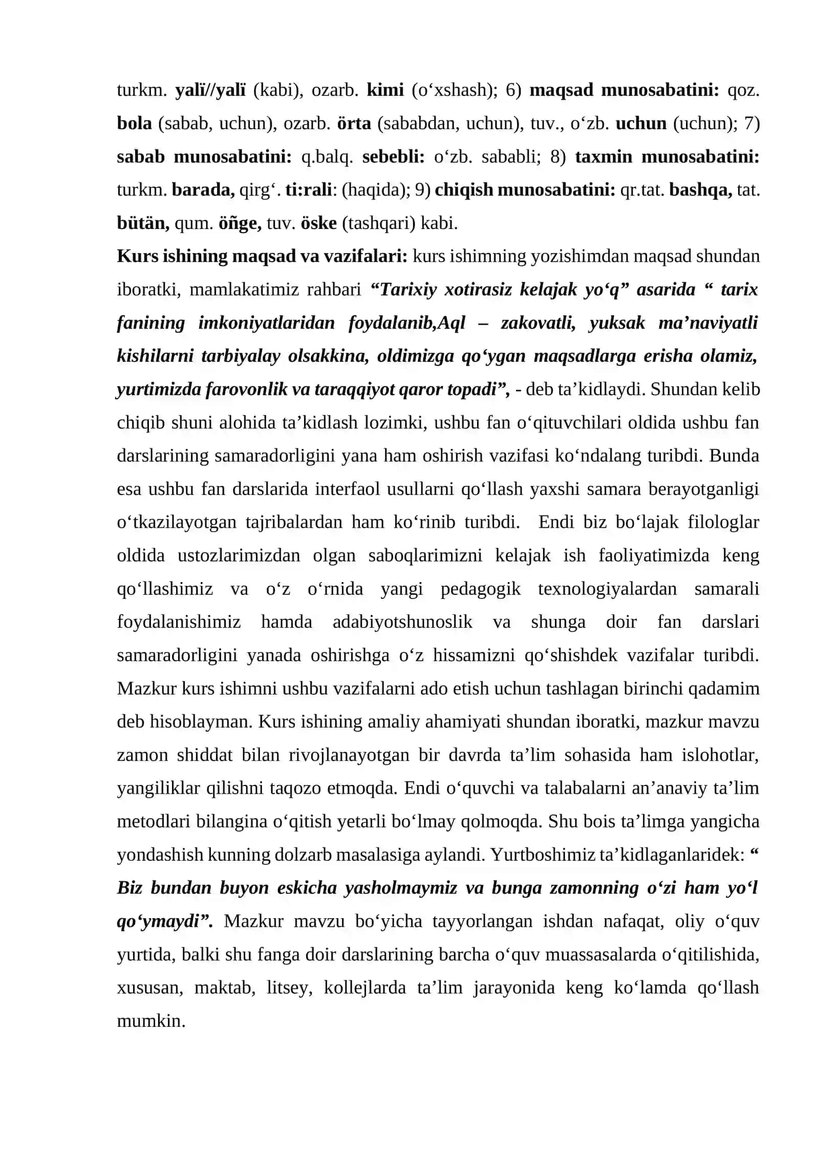 TURKIY TILLARDA YORDAMCHI SO‘ZLARNING UMUMIY VA FARQLI JIHATLARI 3
