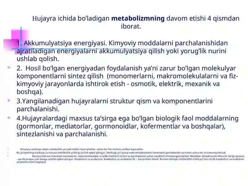 MODDA VA ENERGIYA ALMASHINUVI.PIRОUZUMKISLОTASINING ОKSIDLANISHLI DЕKARBОKSILLANISHI.LIMON KISLOTALISIKL 3