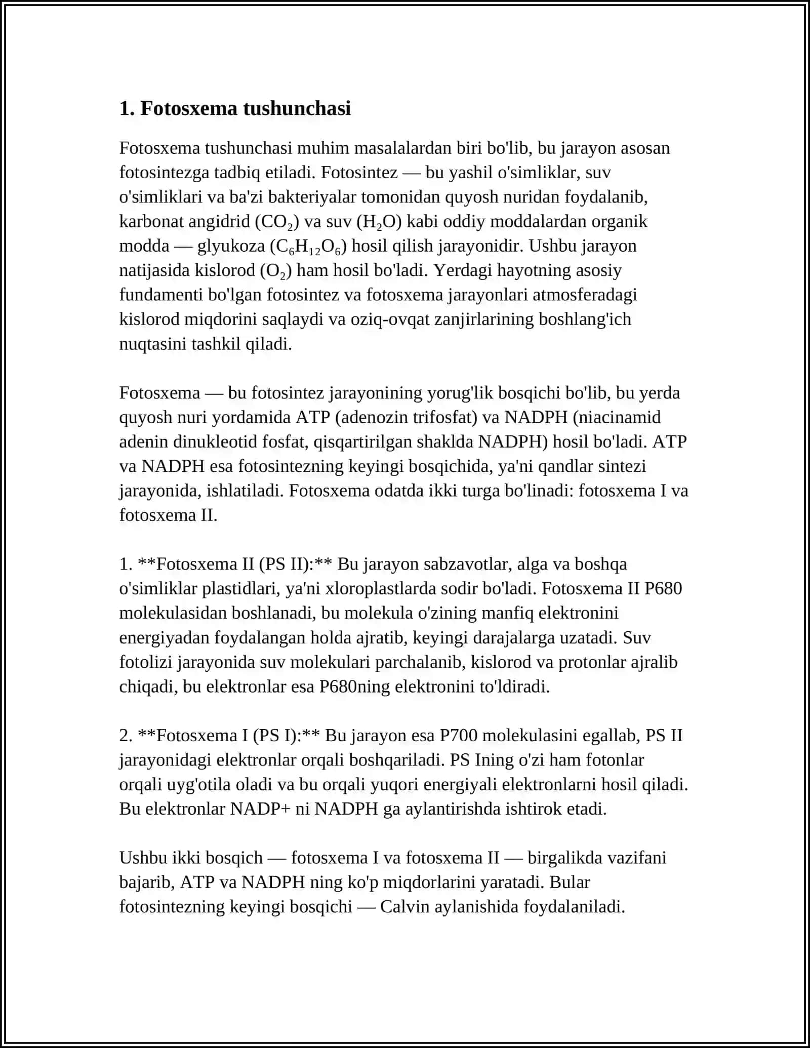 TAYYORLANGAN FOTOSXEMANI TEKSHIRISH VA RASMIYLASHTIRISH. FOTOTRANSFORMATLAR HAQIDA TUSHUNCHA 3