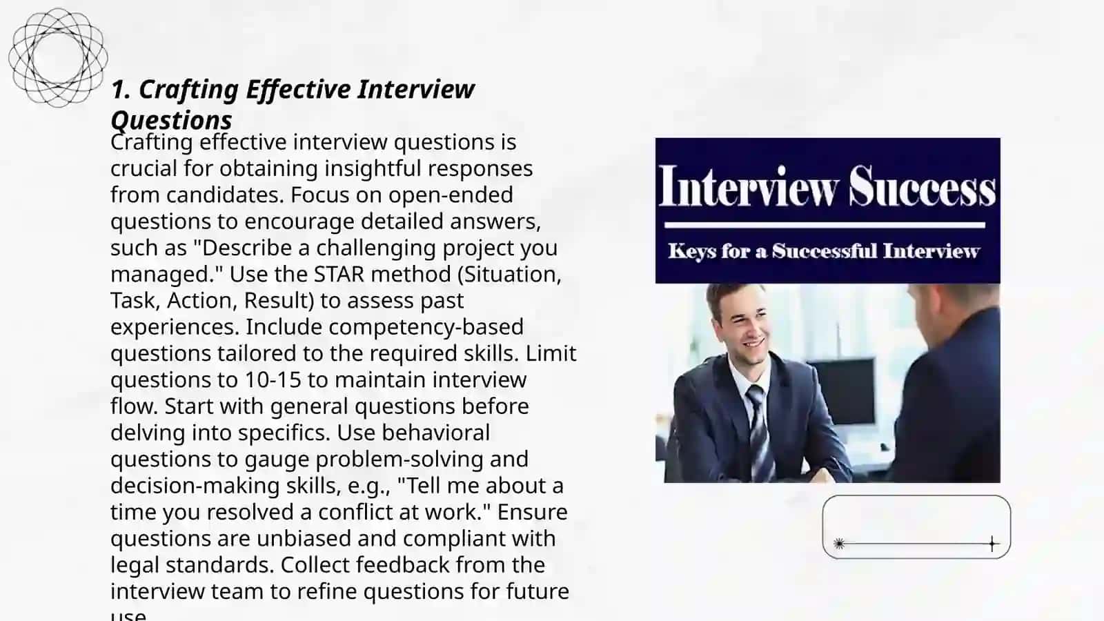 Designing a succesful interview 3