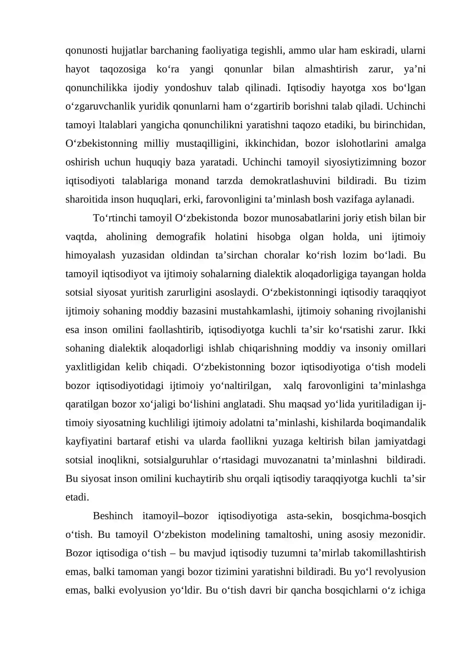 O`ZBEKISTONNING O`ZIGA XOS ISTIQLOL VA TARAQQIYOT YO`LI 3