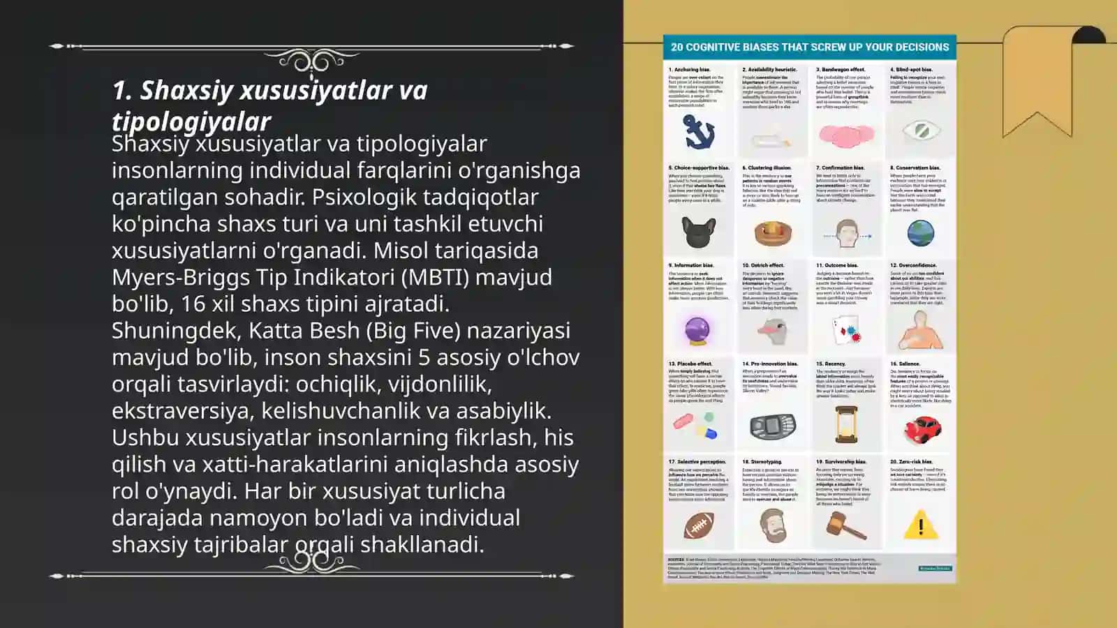 Shaxsiy xususiyatlar va tipologiyalar 3