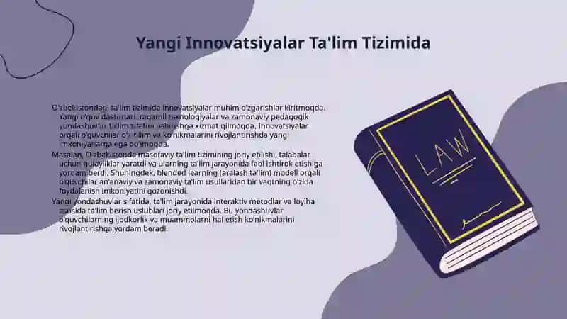 Yangi O'zbekiston ta'lim sohalari 3