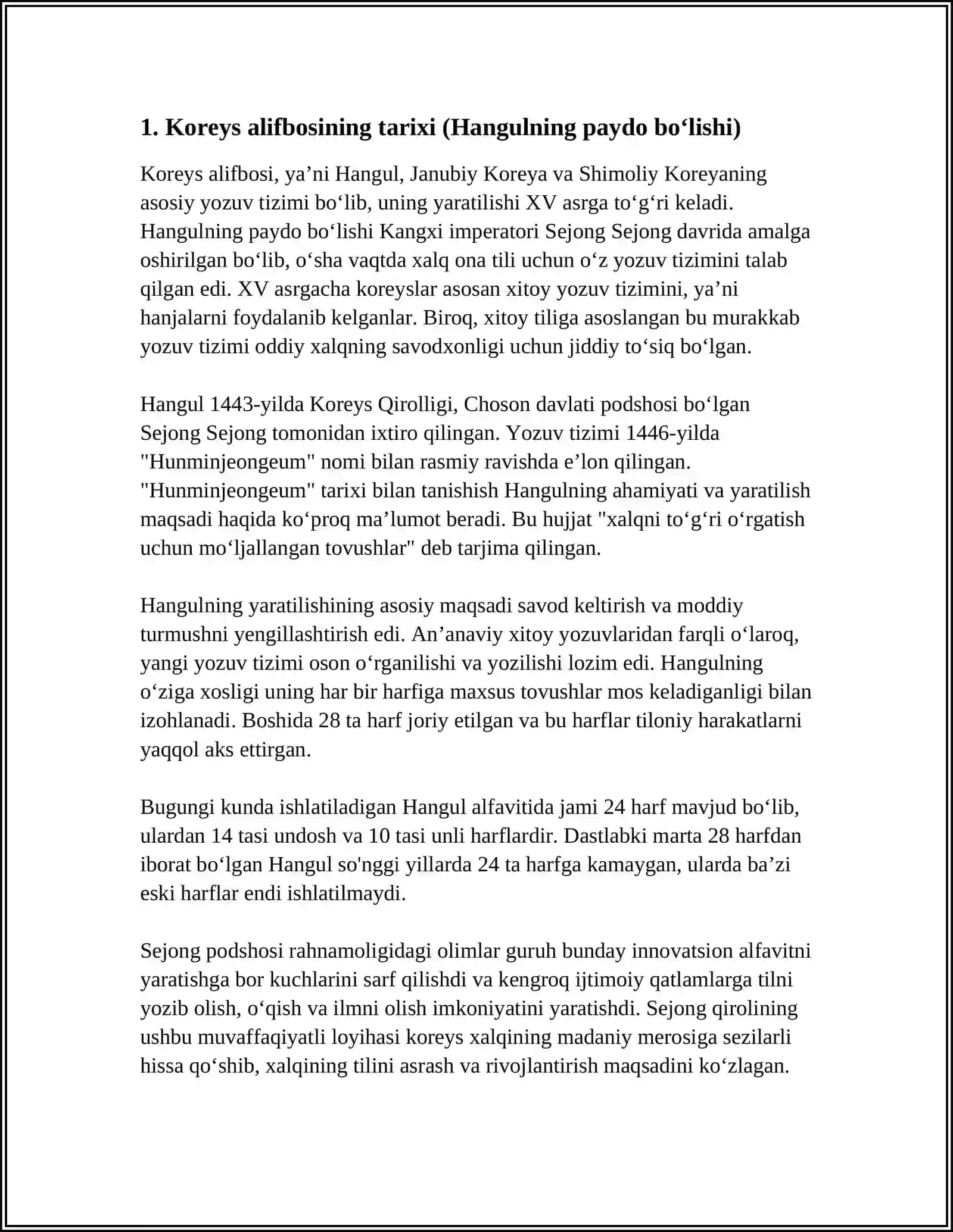 REFERAT: KOREYS ALIFBOSI VA SHARQSHUNOSLIKKA KIRISH 3