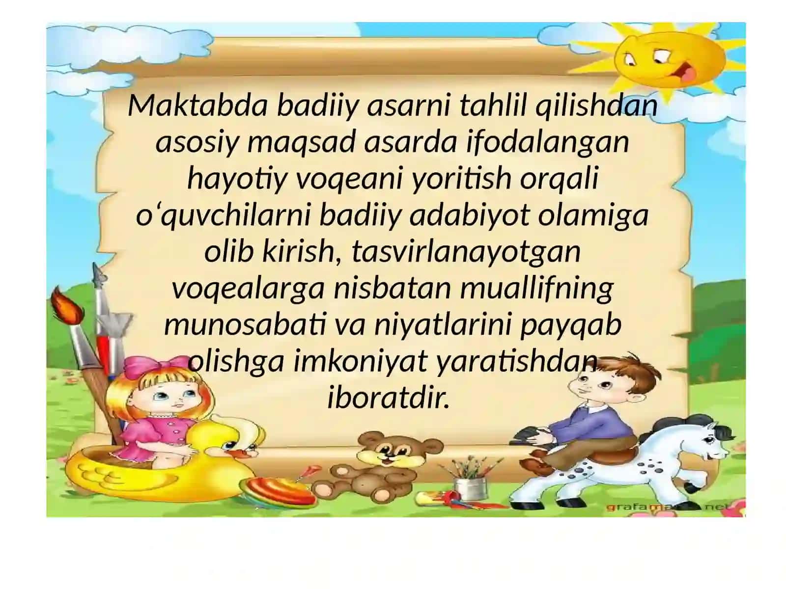 Badiiy asarni tahlil qilish, tahlilning adabiy-badiiy asoslari. Badiiy asarni idrok etishdagi ruhiy holatlarni tahlil qilish 3