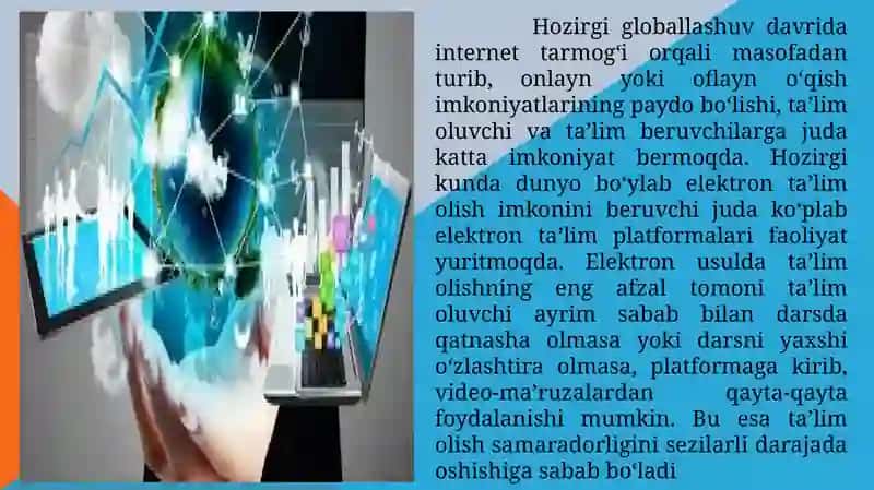 Axborot kommunikatsiya texnologiyalari va ularni ta’lim jarayonida qo’llanilishi 3