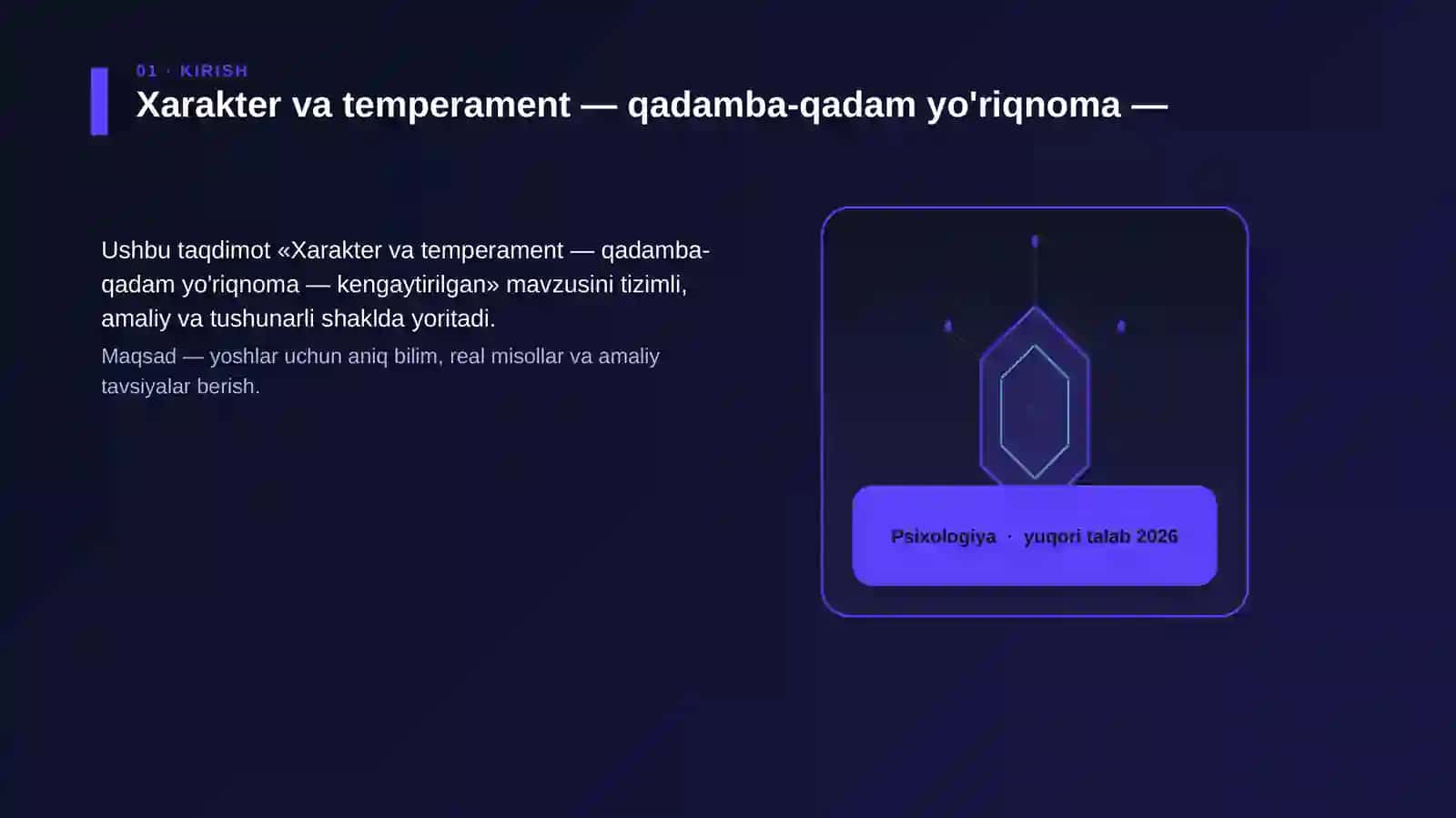 Xarakter va temperament — qadamba-qadam yo'riqnoma — kengaytirilgan 3