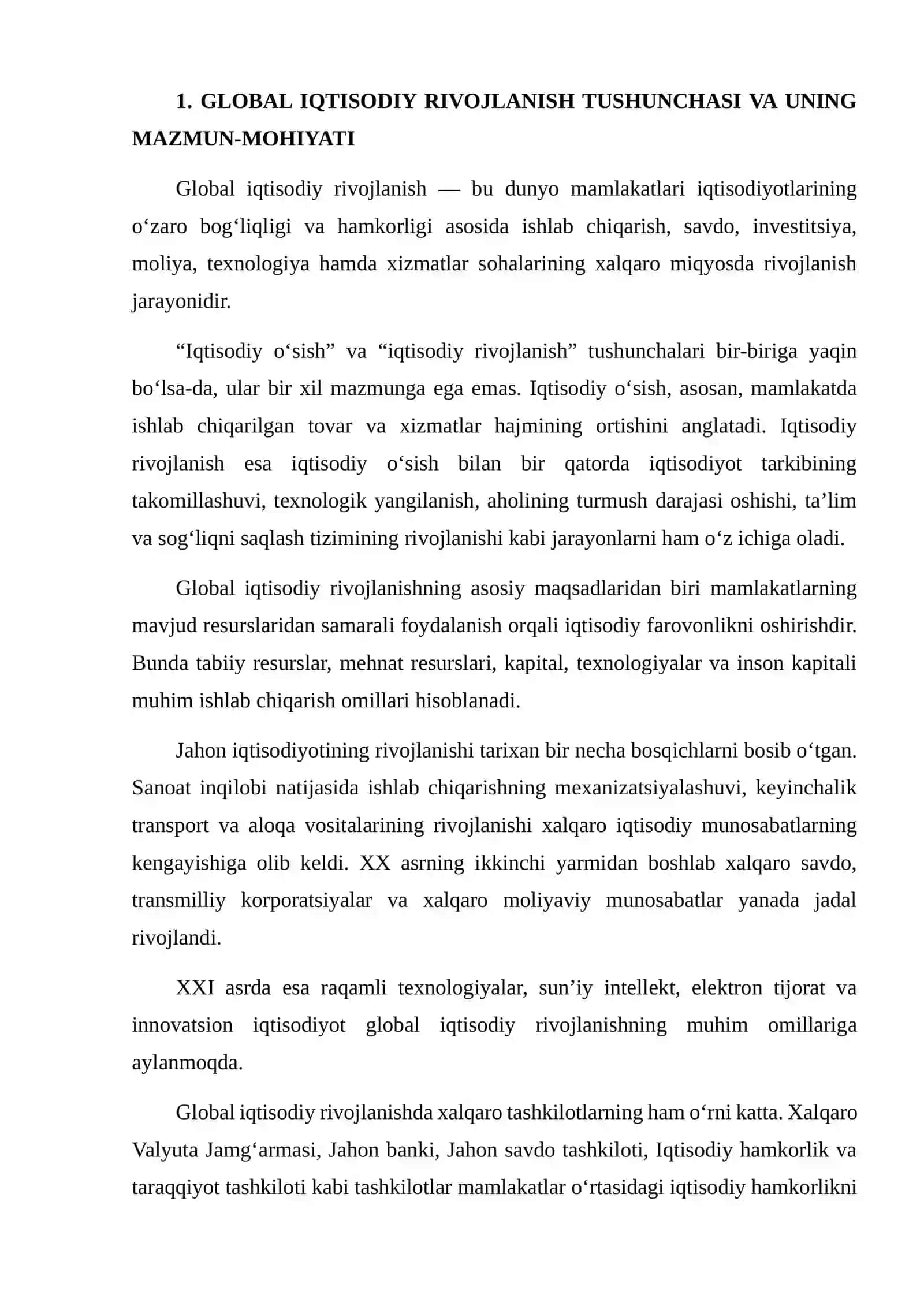 GLOBAL IQTISODIY RIVOJLANISH TUSHUNCHASI VA UNING ASOSIY XUSUSIYATLARI 3