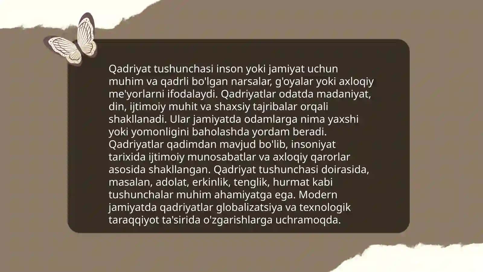 Qadriyat tushunchasi 3