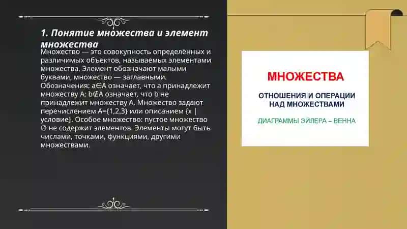 Множество. Операции над множествами. Диаграммы Эйлера- Венна. Декартова произведение 3