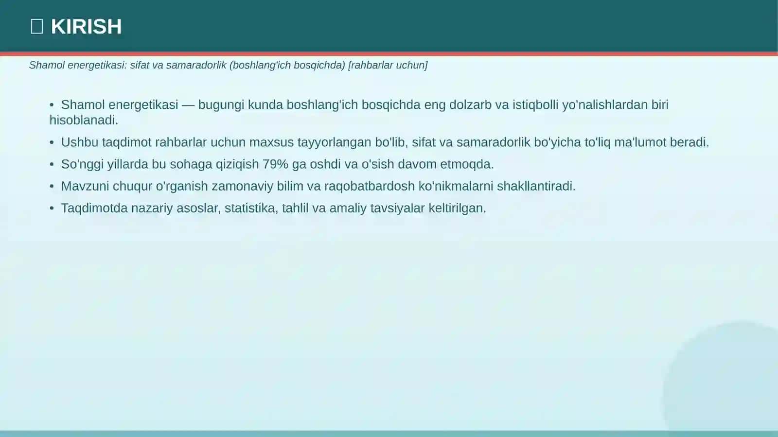 SHAMOL ENERGETIKASI 3